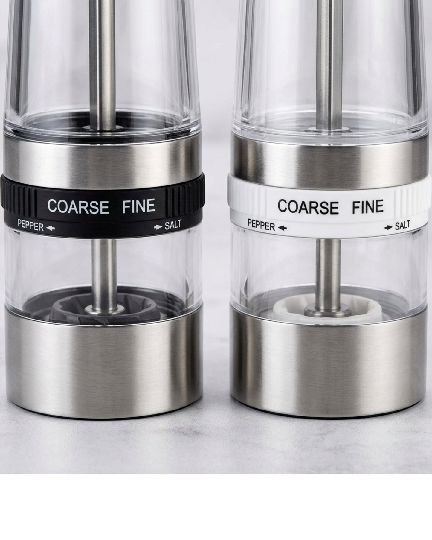 Novahu Stainless Steel Manual Pepper and Salt Mill Set of 2 16.5 cm - Detail view