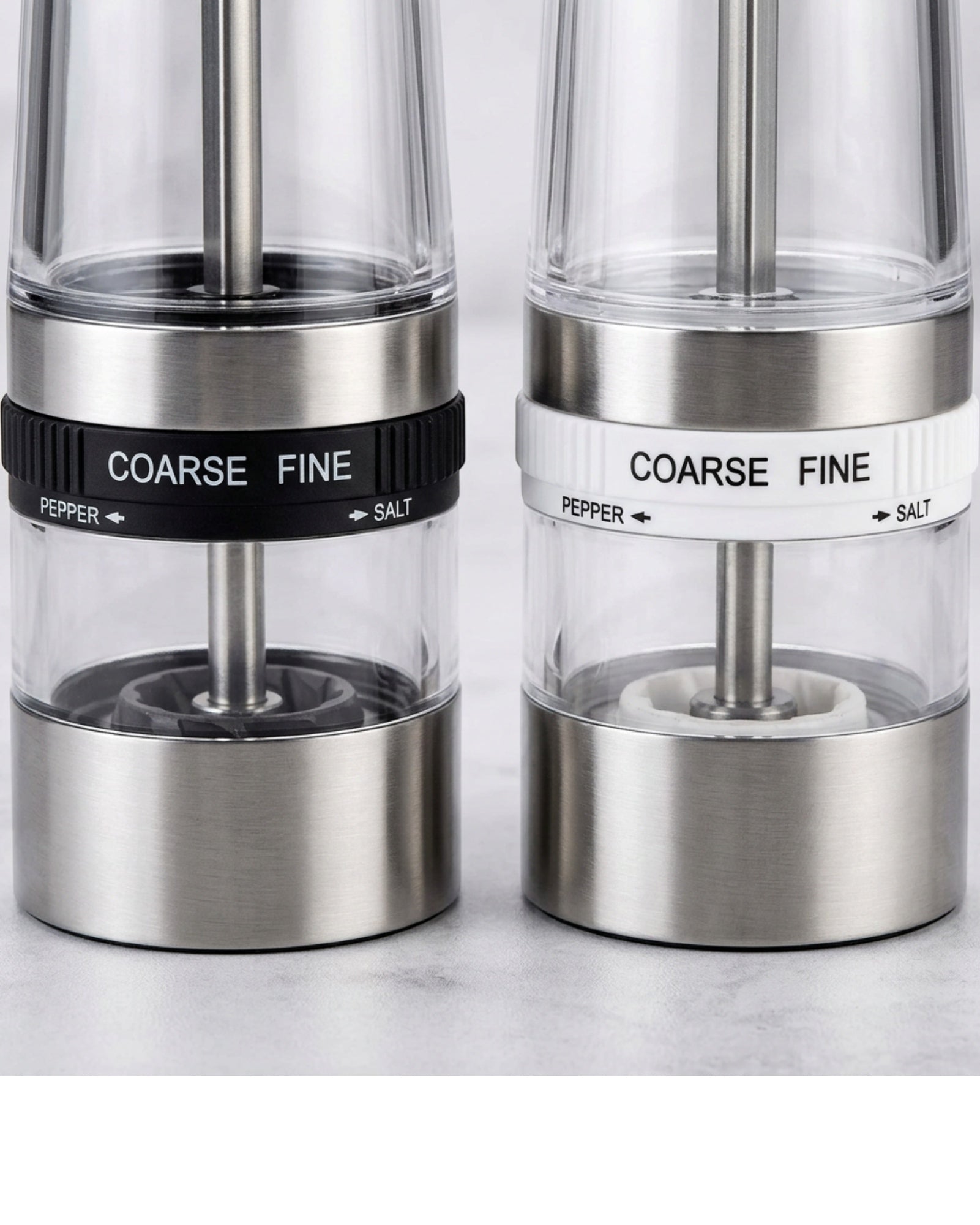 Novahu Stainless Steel Manual Pepper and Salt Mill Set of 2 16.5 cm - Detail view