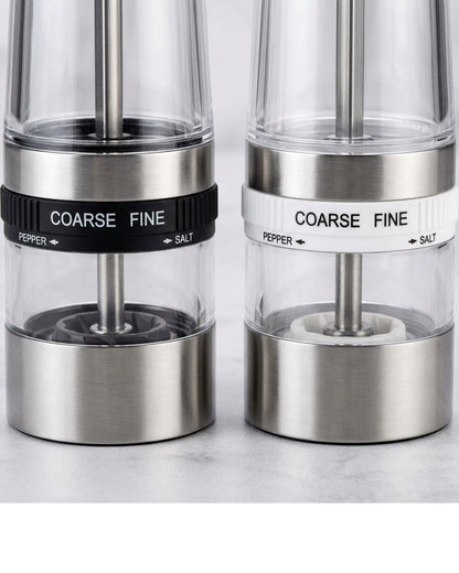Novahu Stainless Steel Manual Pepper and Salt Mill Set of 2 16.5 cm - Detail view